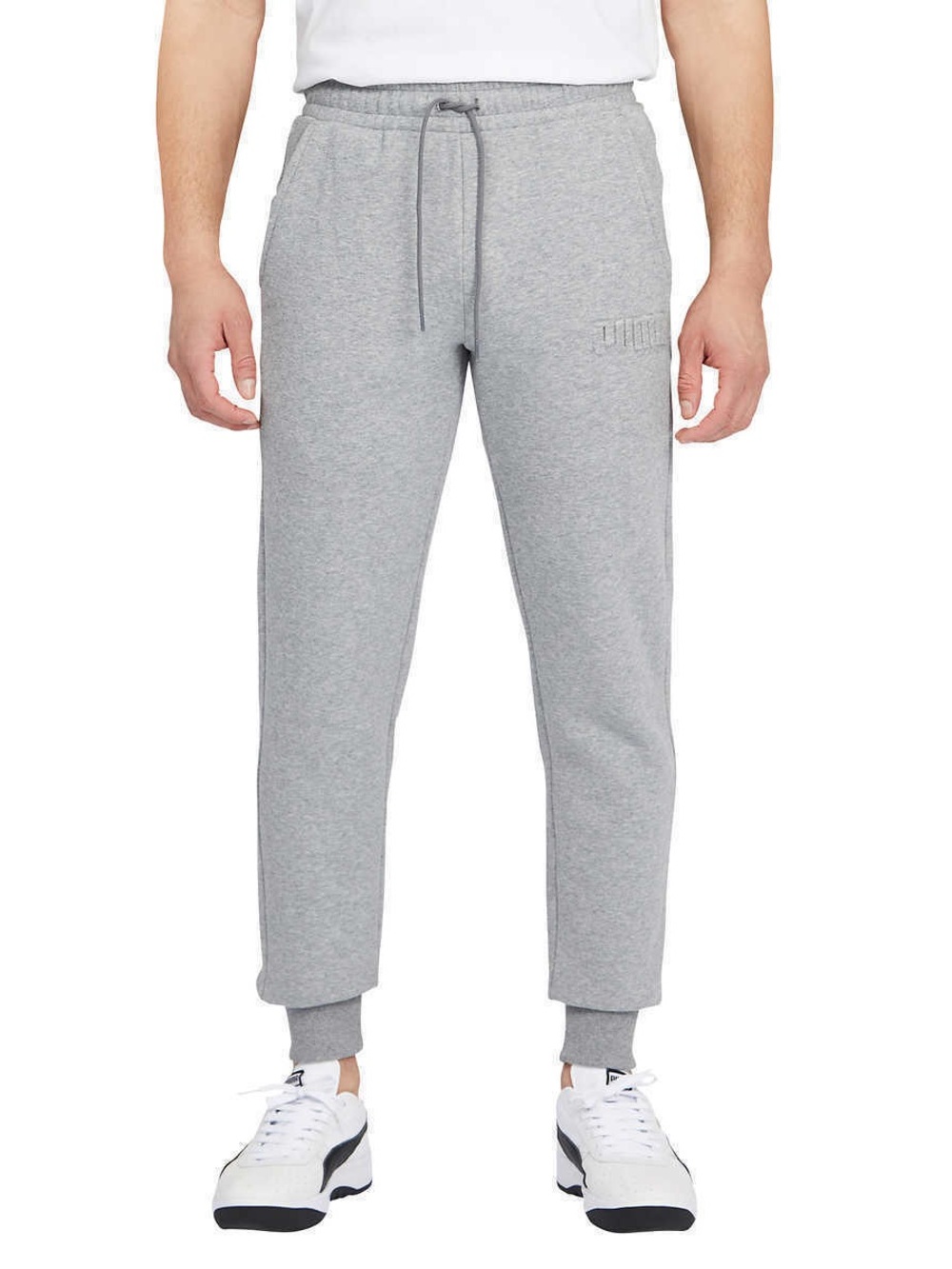 Puma Men's Heather Gray Slim Jogger Sweatpants
